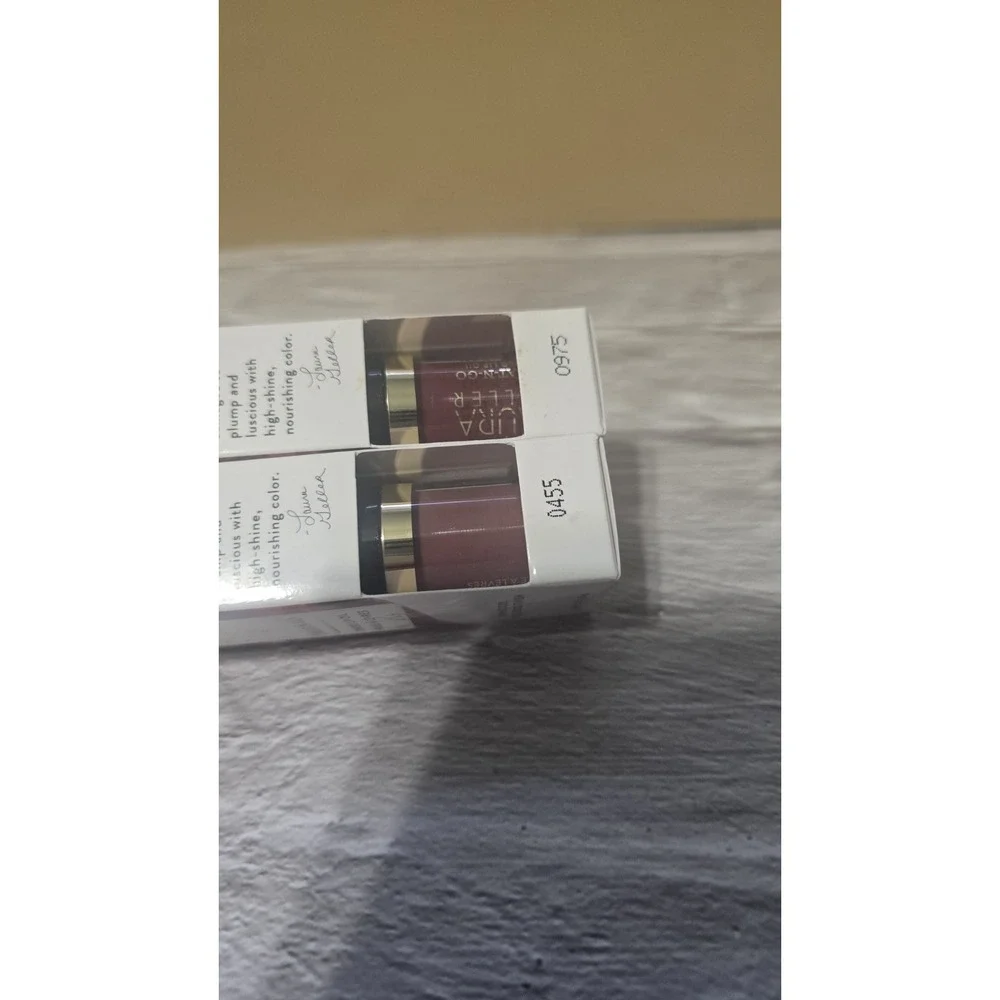 New In Box Laura Gellar Treat-N-Go Tinted Lip Oil Set Of 2 Top Tier&Runner Up